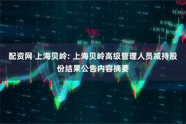 配资网 上海贝岭: 上海贝岭高级管理人员减持股份结果公告内容摘要